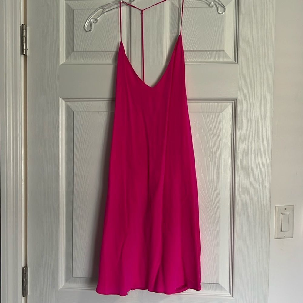 Rory Beca Pink Silk Dress - Size Small - Like New - Rare Find - HOT PINK Mini